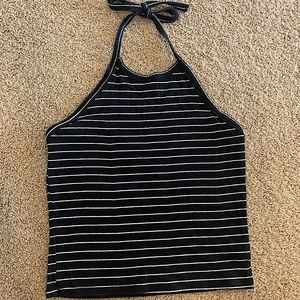 American Eagle AE Striped Halter Top